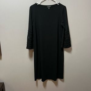 J. Jill Wearever Collection Black 3/4 Flare Sleeve Knit Dress‎ size XS